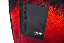 画像をギャラリービューアに読み込む, STUSSY ステューシー リバーシブル シェルパフリース ナイロン ジップジャケット レッド M 118529 美品 中古 58761