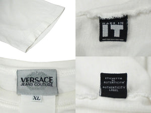 Versace Jeans Couture Versace Blue Weber Jeans Couture Photo T-shirt White Red Logo Size XL Good Condition Used 58762