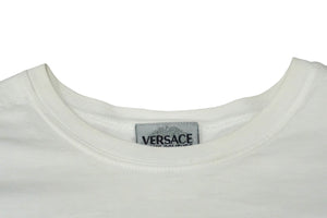 Versace Jeans Couture ヴェルサーチ ブルースウェーバージーンズ クチュール フォトＴシャツ ホワイト レッド ロゴ サイズXL 美品 中古 58762