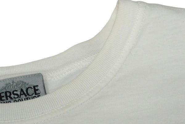 Versace Jeans Couture Versace Blue Weber Jeans Couture Photo T-shirt White Red Logo Size XL Good Condition Used 58762