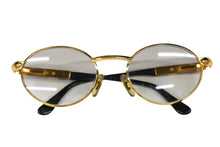 画像をギャラリービューアに読み込む, GIANFRANCO FERRE ジャンフランコフェレ オーバル 眼鏡 GFF 358 ゴールド メタル アイウェア 小物 52□20 良品 中古 58765