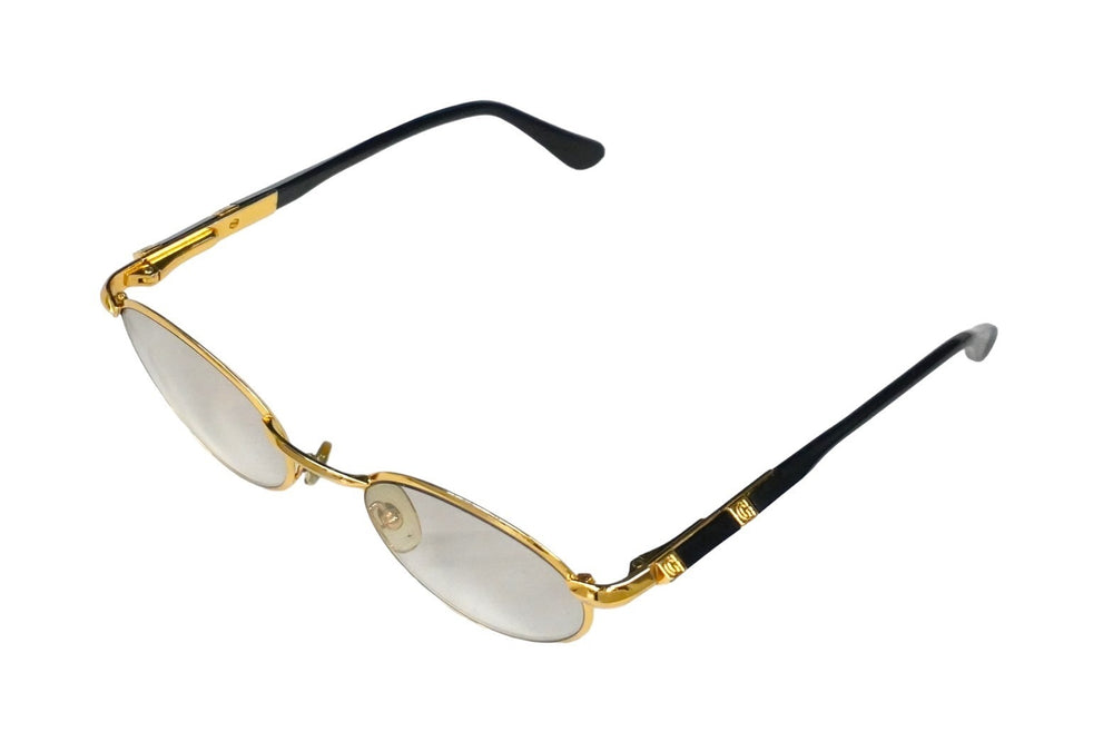 GIANFRANCO FERRE Oval Glasses GFF 358 Gold Metal Eyewear Accessory 52□20 Good Used 58765
