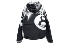 画像をギャラリービューアに読み込む, STUSSY ステューシー 8ボール ビーチ シェル ジャケット ブラック ホワイト グレー アノラック フード サイズM 美品 中古 58767