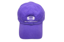 画像をギャラリービューアに読み込む, 極美品 BALENCIAGA バレンシアガ 22SS スノーボード キャップ パープル ロゴ 刺繍 帽子 680739 サイズL 中古 58782