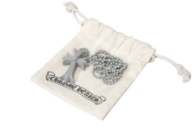 Load image into Gallery viewer, 新品未使用 CHROME HEARTS クロムハーツ クロス ネックレス ボールチェーン グレー シリコン ラバー 中古 58799