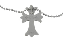Load image into Gallery viewer, 新品未使用 CHROME HEARTS クロムハーツ クロス ネックレス ボールチェーン グレー シリコン ラバー 中古 58799