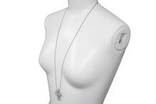 Load image into Gallery viewer, 新品未使用 CHROME HEARTS クロムハーツ クロス ネックレス ボールチェーン グレー シリコン ラバー 中古 58799