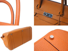 Load image into Gallery viewer, HERMES エルメス ハンドバッグ バーキン50 トリヨンクレマンス □H刻印 オレンジ系 シルバー金具 良品 中古 58807