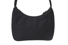 Load image into Gallery viewer, PRADA プラダ ハンドバッグ ワンショルダー MV515 ホーボー ミニバッグ 三角ロゴ ブラック シルバー金具 美品 中古 58833