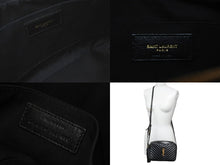 Load image into Gallery viewer, SAINT LAURENT サンローラン ショルダーバッグ ルーカメラバッグ フリンジ YSLロゴ ブラック カーフ 574494 美品 中古 58838