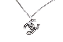 画像をギャラリービューアに読み込む, CHANEL シャネル ネックレス アクセサリ ココマーク パンチング 刻印不鮮明 シルバー 美品 中古 58855