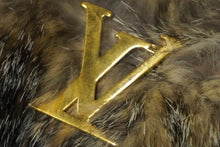 Load image into Gallery viewer, 極美品 LOUIS VUITTON ルイヴィトン イージーライン ミュール フォックスファー スリッポン ブラウン ロゴ サイズ8 中古 58859