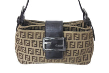 Load image into Gallery viewer, FENDI フェンディ ハンドバッグ ワンショルダー ズッキーノ ブラウン キャンバス 8BR011 シルバー金具 美品 中古 58870