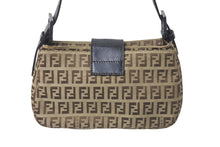 Load image into Gallery viewer, FENDI フェンディ ハンドバッグ ワンショルダー ズッキーノ ブラウン キャンバス 8BR011 シルバー金具 美品 中古 58870