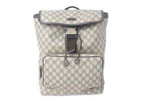 GUCCI グッチ リュック デイパック GGスプリームキャンバス 246103 PVCレザー ベージュ ブラウン ゴールド金具 美品 中古 58880