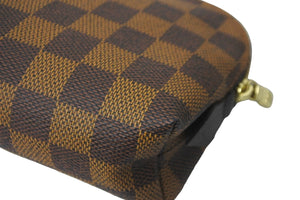 LOUIS VUITTON ルイヴィトン ポーチ N47516 ダミエ ポシェット コスメティック ブラウン ゴールド金具 美品 中古 58881 –  Casanova Vintage