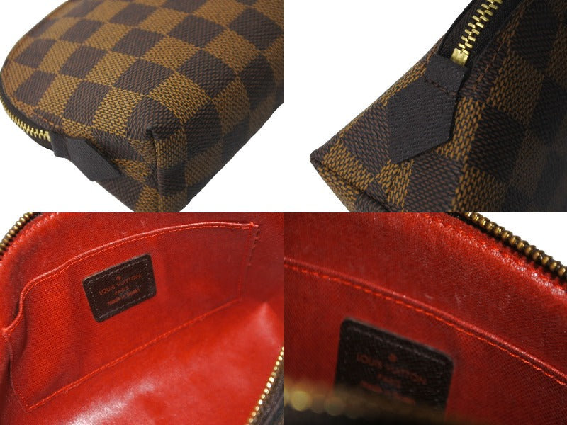 LOUIS VUITTON ルイヴィトン ポーチ N47516 ダミエ ポシェット コスメティック ブラウン ゴールド金具 美品 中古 58881 –  Casanova Vintage