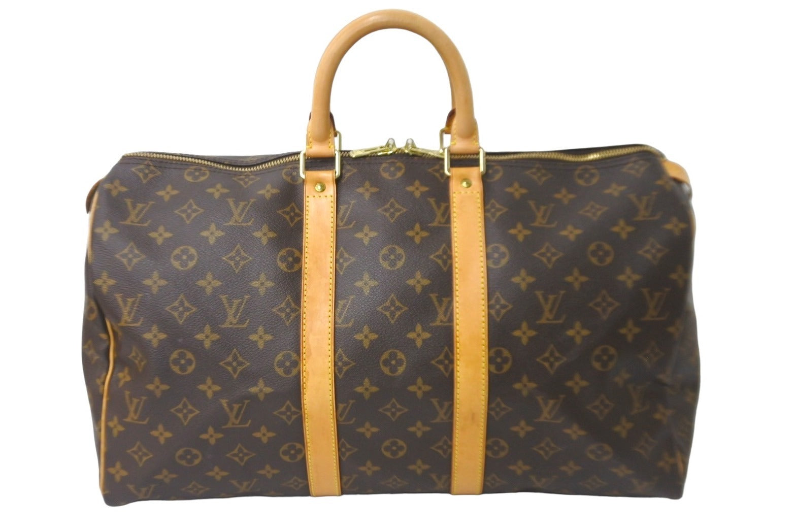 LOUIS VUITTON ルイヴィトン ボストンバッグ M41428 キーポル45 ブラウン モノグラム レザー ゴールド金具 美品 中古  58888 – Casanova Vintage