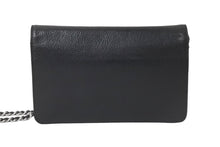 Load image into Gallery viewer, CHANEL シャネル ウォレットチェーン ショルダーバッグ ブラック 15番台 ココマーク キャビアスキン シルバー金具 美品 中古 58891