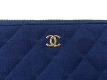 画像をギャラリービューアに読み込む, CHANEL シャネル クラッチバッグ 28番台 ココマーク キルティング キャンバス ブルー グリーン ゴールド金具 美品 中古 58900