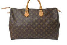 画像をギャラリービューアに読み込む, LOUIS VUITTON ルイヴィトン ハンドバッグ M41522 スピーディ40 旧型 ブラウン モノグラムキャンバス ゴールド金具 良品 中古 58904