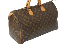 画像をギャラリービューアに読み込む, LOUIS VUITTON ルイヴィトン ハンドバッグ M41522 スピーディ40 旧型 ブラウン モノグラムキャンバス ゴールド金具 良品 中古 58904