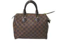 画像をギャラリービューアに読み込む, LOUIS VUITTON ルイヴィトン ボストンバッグ スピーディ25 ダミエ N41532 ブラウン ゴールド金具 美品 中古 58909
