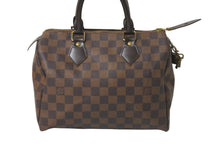 画像をギャラリービューアに読み込む, LOUIS VUITTON ルイヴィトン ボストンバッグ スピーディ25 ダミエ N41532 ブラウン ゴールド金具 美品 中古 58909