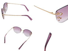 画像をギャラリービューアに読み込む, 極美品 LOUIS VUITTON ルイヴィトン デスマヨ キャッツアイ サングラス パープル ゴールド M96026 中古 58917
