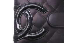画像をギャラリービューアに読み込む, CHANEL シャネル 財布 ブラック カンボンライン 14番台 ココマーク ラムスキン ブラック ピンク シルバー金具 美品 中古 58926