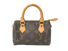 画像をギャラリービューアに読み込む, LOUIS VUITTON ルイヴィトン ミニスピーディ ボストンバッグ モノグラム M41534 PVC ブラウン ゴールド 美品 中古 58940