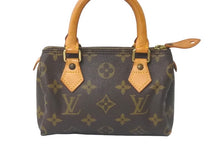 画像をギャラリービューアに読み込む, LOUIS VUITTON ルイヴィトン ミニスピーディ ボストンバッグ モノグラム M41534 PVC ブラウン ゴールド 美品 中古 58940