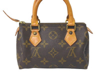 画像をギャラリービューアに読み込む, LOUIS VUITTON ルイヴィトン ミニスピーディ ボストンバッグ モノグラム M41534 PVC ブラウン ゴールド 美品 中古 58940