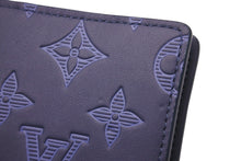 画像をギャラリービューアに読み込む, LOUIS VUITTON ルイヴィトン カードケース M80421 オーガナイザードゥ ポッシュ ネイビー モノグラムシャドウ 美品 中古 58942