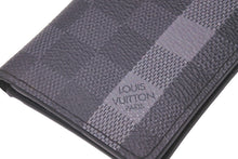 画像をギャラリービューアに読み込む, LOUIS VUITTON ルイヴィトン カードケース オーガナイザードゥポッシュ ダミエ ブラック グレー 美品 中古 58952