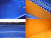 Load image into Gallery viewer, GOYARD ゴヤール 長財布 ラウンドファスナー マティニョンGM ヘリンボーン ブルー シルバー金具 美品 中古 58955