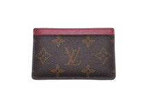 画像をギャラリービューアに読み込む, LOUIS VUITTON ルイヴィトン カードケース M60703 ポルト カルト サーンプル モノグラム フューシャ ブラウン 美品 中古 58958