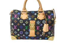 画像をギャラリービューアに読み込む, LOUIS VUITTON ルイヴィトン ハンドバッグ スピーディ 30 モノグラム ノワール マルチカラー M92642 ゴールド金具 美品 中古 58972