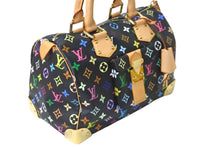 画像をギャラリービューアに読み込む, LOUIS VUITTON ルイヴィトン ハンドバッグ スピーディ 30 モノグラム ノワール マルチカラー M92642 ゴールド金具 美品 中古 58972