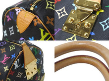 画像をギャラリービューアに読み込む, LOUIS VUITTON ルイヴィトン ハンドバッグ スピーディ 30 モノグラム ノワール マルチカラー M92642 ゴールド金具 美品 中古 58972