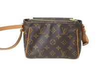画像をギャラリービューアに読み込む, LOUIS VUITTON ルイヴィトン ショルダーバッグ M51165 ヴィバシテPM ブラウン モノグラム ゴールド金具 美品 中古 58979