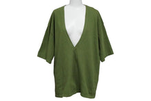 Load image into Gallery viewer, KAPITAL キャピタル Vネック 半袖Ｔシャツ グリーン コットン 日本製 サイズ 3 K1905SC168 美品 中古 58992