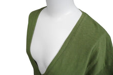 Load image into Gallery viewer, KAPITAL キャピタル Vネック 半袖Ｔシャツ グリーン コットン 日本製 サイズ 3 K1905SC168 美品 中古 58992