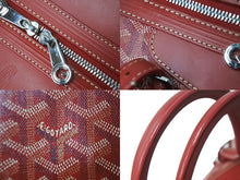 画像をギャラリービューアに読み込む, GOYARD ゴヤール ボストンバッグ ボーイング30 レッド PVCコーティングキャンバス レザー シルバー金具 美品 中古 58993