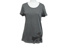 画像をギャラリービューアに読み込む, CHROME HEARTS クロムハーツ レディース クルーネック 半袖Ｔシャツ グレー コットン サイズ S 美品 中古 58997