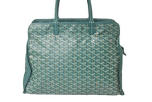 画像をギャラリービューアに読み込む, GOYARD ゴヤール トートバッグ アーディ ペット用 ヘリンボーン柄 通気口 グリーン シルバー金具 美品 中古 59003
