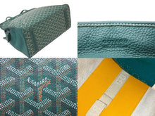 画像をギャラリービューアに読み込む, GOYARD ゴヤール トートバッグ アーディ ペット用 ヘリンボーン柄 通気口 グリーン シルバー金具 美品 中古 59003