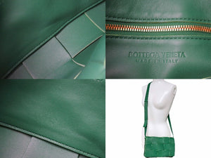 BOTTEGAVENETA ボッテガヴェネタ ショルダーバッグ スモール カセット グリーン 730848VMAY13979 ゴールド金具 美品 中古 59006