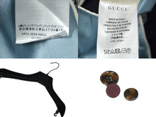 画像をギャラリービューアに読み込む, GUCCI グッチ テーラード ジャケット ブレザー 46 TIGER HEAD タイガーヘッド ネイビー レッド ホワイト 521889 美品 中古 59018