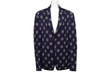 画像をギャラリービューアに読み込む, GUCCI グッチ テーラード ジャケット ブレザー 46 TIGER HEAD タイガーヘッド ネイビー レッド ホワイト 521889 美品 中古 59018